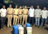 पुणे ग्रामीण पोलीस मुख्यालयाची नाथाची वाडी येथे धडक कारवाई ;१२० लीटर ताडी व ३५ लीटर हातभट्टी दारू जप्त!