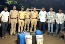 पुणे ग्रामीण पोलीस मुख्यालयाची नाथाची वाडी येथे धडक कारवाई ;१२० लीटर ताडी व ३५ लीटर हातभट्टी दारू जप्त!