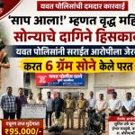 साप आला! म्हणत वृद्ध महिलेचे सोन्याचे दागिने हिसकावले; यवत पोलिसांनी सराईत आरोपीला जेरबंद करत ६ ग्रॅम सोने केले परत